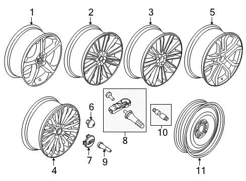 KS7Z-1007-D Ford Wheel Assembly