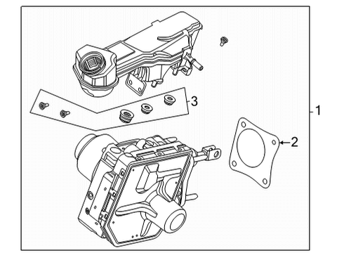 LX6Z-2005-AK Ford Brake Booster Assembly