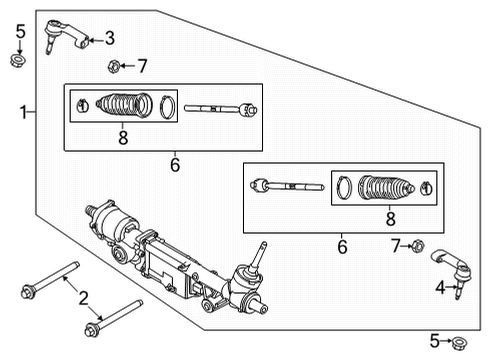 SL3Z-3504-G Ford Rack And Pinion Steering Gear