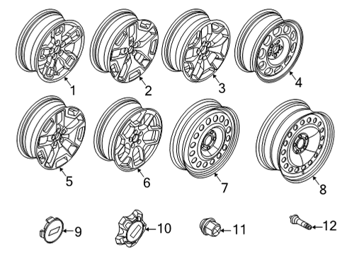 N1PZ-1007-A Ford Wheel Assembly