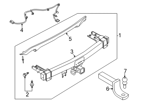 PJ6Z-19D520-BA Ford Trailer Hitch Bar Kit