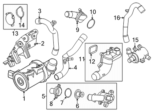 LX6Z-8501-G Ford Water Pump Assembly
