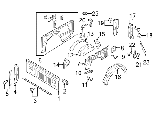 SL3Z-9928408-AA Ford Reinforcement Assembly Body Side