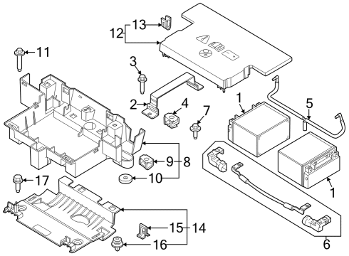 SC3Z-14300-C Ford Battery To Battery Cable Assembly