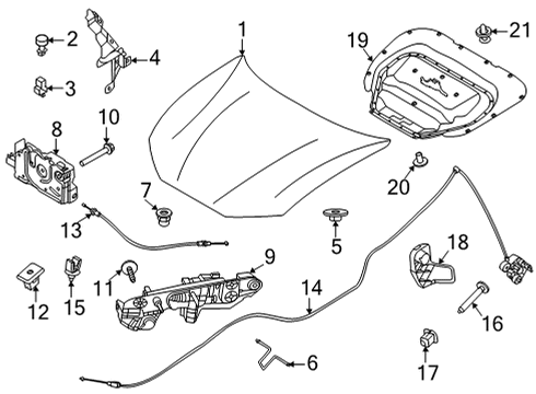 LJ8Z-16C826-A Ford Gas Lift Assembly