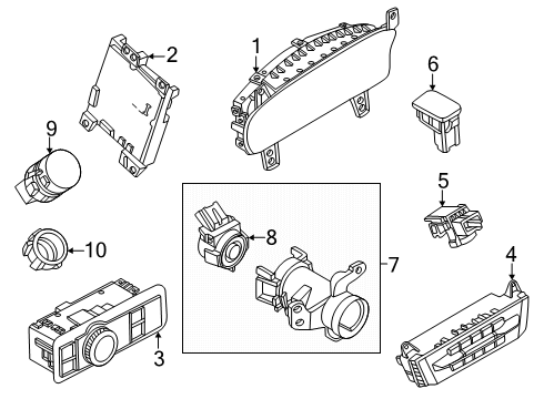 PC3Z-13K198-K Ford Headlamp Leveling Control And Actuator