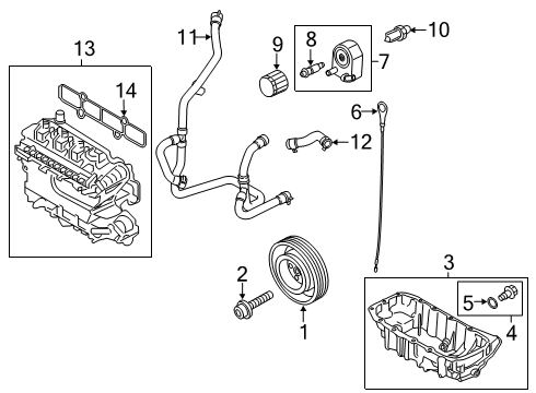 2024 Ford Escape Sensor Assembly Diagram for P2GZ-9J460-B