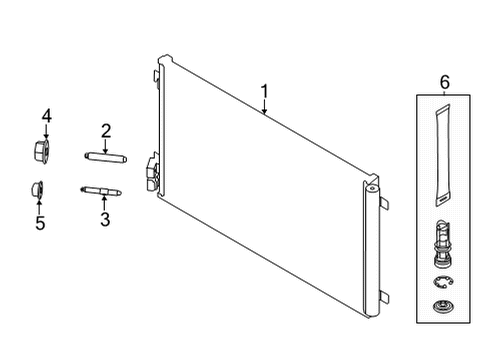2023 Ford Mustang Mach-E Condenser Assembly Diagram for LJ9Z-19712-B