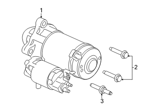 2021 Ford F-150 Starter Motor Assembly Diagram for ML3Z-11002-F