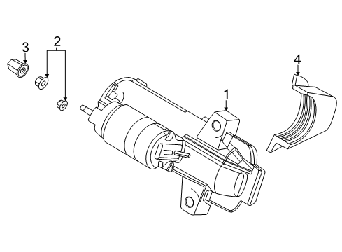2024 Ford Escape Starter Motor Assembly Diagram for PZ1Z-11002-A