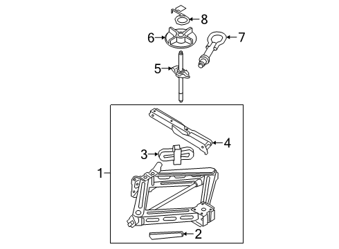 2023 Lincoln Corsair Jack Assembly Lifting Diagram for LJ6Z-17080-J
