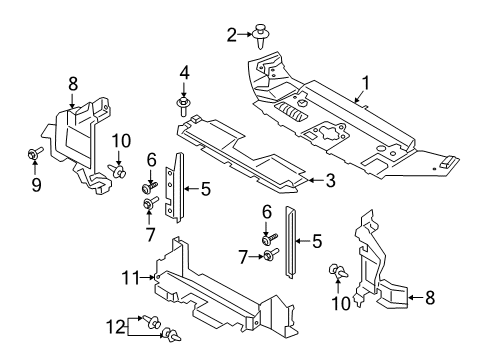2023 Ford Ranger Air Deflector Diagram for KB3Z-8327-D