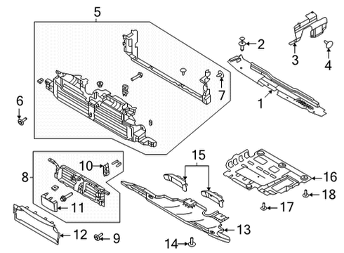 2024 Ford Bronco Front End Assembly Diagram for PB3Z-16138-B