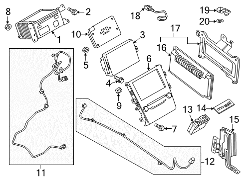 2020 Ford Fusion Interface Module Diagram for HS7Z-19A387-R