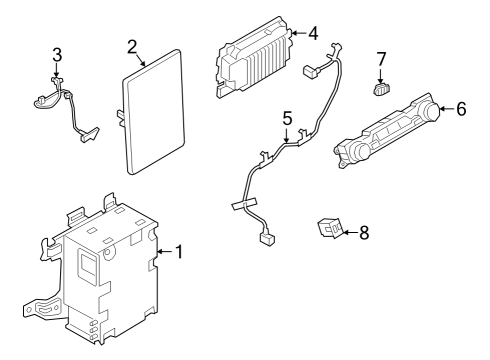 2020 Ford Explorer Cable Assembly Diagram for LB5Z-14D202-C