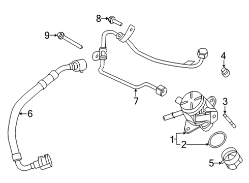 2025 Ford F-150 Injector Assembly Diagram for N2DZ-9F593-A