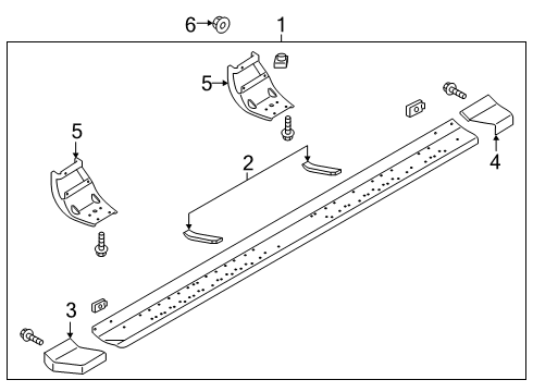 2022 Ford F-350 Super Duty Step Assembly Diagram for NC3Z-16450-AA
