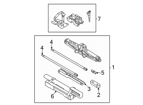 2025 Ford Maverick Jack Assembly Lifting Diagram for NZ6Z-17080-B