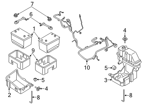2020 Ford F-350 Super Duty Battery To Battery Cable Assembly Diagram for LC3Z-14300-AA