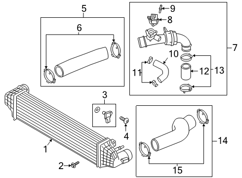 2022 Ford Explorer Air Duct Diagram for L1MZ-6C646-B