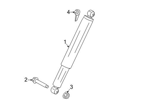 2022 Ford F-250 Super Duty Shock Absorber Assembly Diagram for HC3Z-18125-V