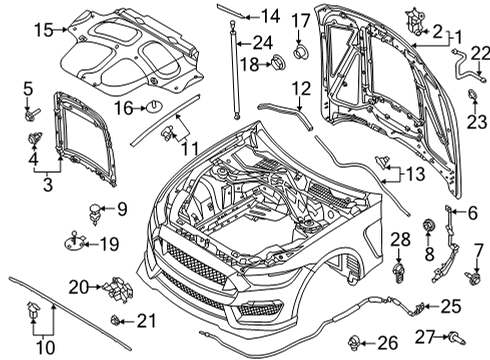 2022 Ford Mustang Gasket Diagram for KR3Z-16A238-A