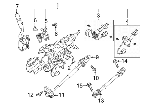 2020 Ford F-350 Super Duty Actuator Assembly Diagram for HC3Z-3F840-C
