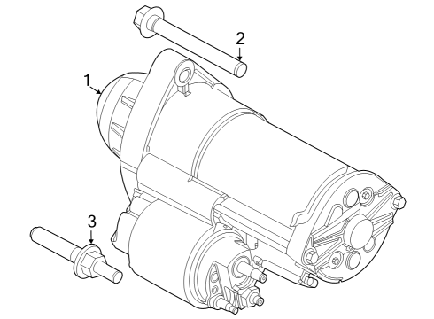 2024 Ford Mustang Starter Motor Assembly Diagram for PR3Z-11002-B