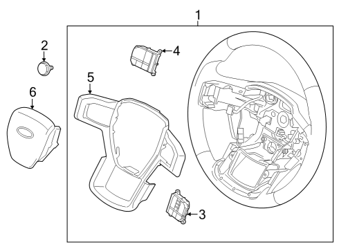 2022 Ford F-150 Lightning Control Switch Assembly Diagram for ML3Z-9C888-DA