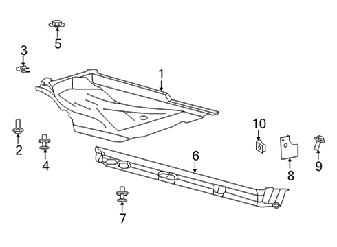 2024 Lincoln Corsair Deflector Diagram for LX6Z-9911782-K