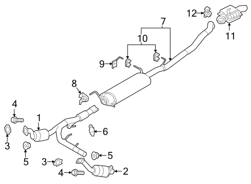 2025 Ford Expedition Muffler Assembly Diagram for RL1Z-5230-B