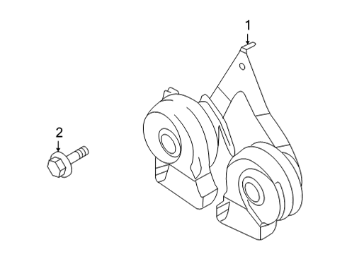 2025 Ford E-350/E-350 Super Duty Horn Assembly Diagram for 8C2Z-13832-C