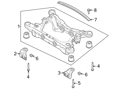 2022 Ford Mustang Mach-E Gusset Diagram for LK9Z-5031-A
