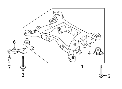 2023 Lincoln Corsair Cross Member Assembly Diagram for LX6Z-5035-AF