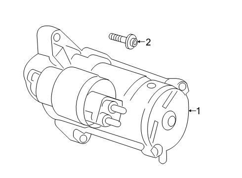 2020 Ford Transit Starter Motor Assembly Diagram for LK4Z-11002-C