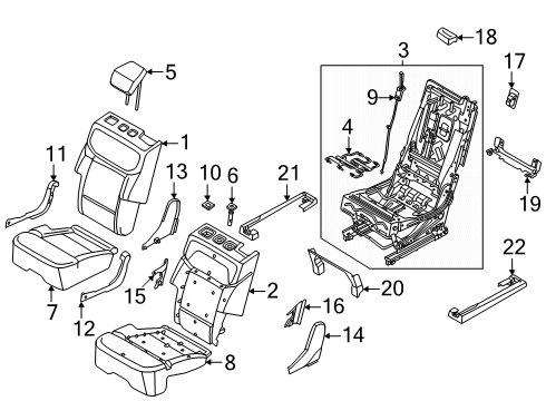 2025 Ford Expedition Bezel Latch Diagram for SL1Z-78624A09-BB