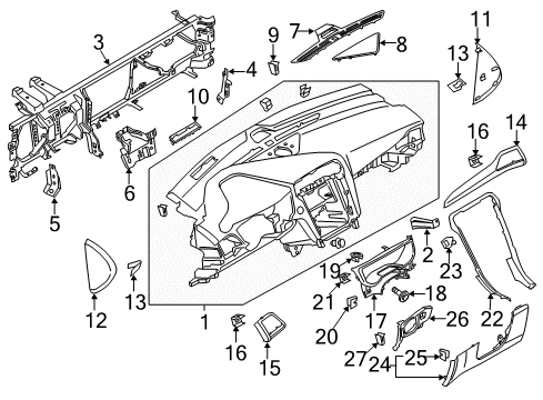 2020 Ford Fusion Reinforcement Diagram for KS7Z-5404545-A