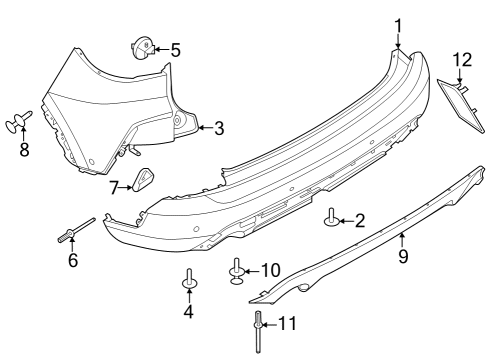 2024 Ford Escape Reflector Assembly Diagram for LJ6Z-13A565-A