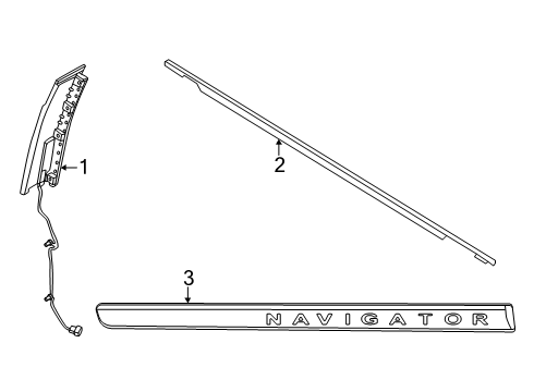2025 Lincoln Navigator Name Plate Diagram for SL7Z-16720-D