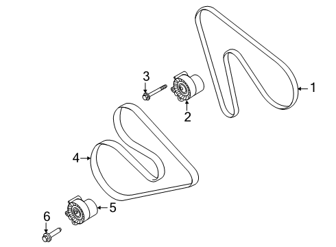 2023 Ford Transit V-Belt Diagram for BL3Z-8620-H