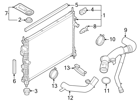 2024 Ford Mustang Radiator Hose Diagram for PR3Z-8260-E