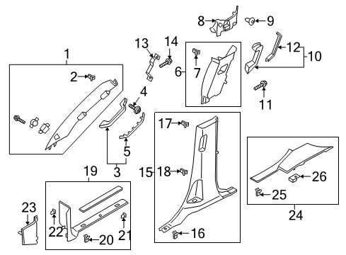 2020 Ford Expedition Body Side Inner Panel Assembly Diagram for JL1Z-7824347-AH