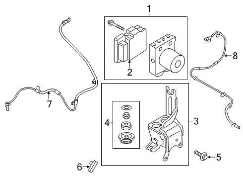 2020 Ford F-150 Brake Repair Kit Diagram for KL3Z-2C219-E
