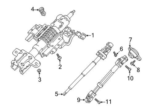 2022 Ford F-150 Lock Cylinder With Keys Diagram for ML3Z-11582-A
