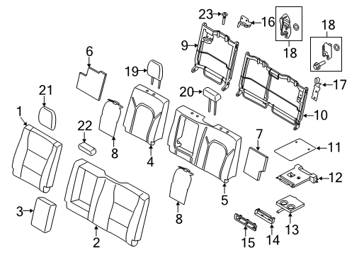 2020 Ford F-350 Super Duty Back Panel Diagram for JL3Z-1660508-JD