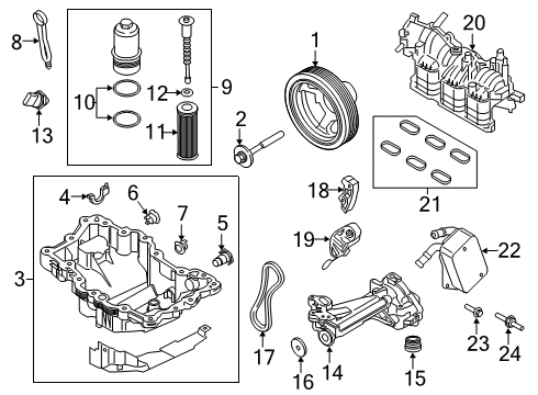 2020 Lincoln MKZ Oil Level Indicator Assembly Diagram for FT4Z-6750-C