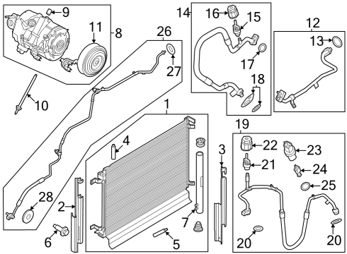 2024 Ford Mustang Compressor Clutch Assembly Diagram for JR3Z-19D786-A