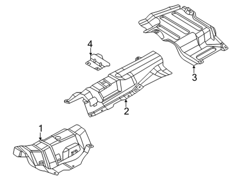 2024 Ford Maverick Heat Shield Diagram for NZ6Z-6011434-B