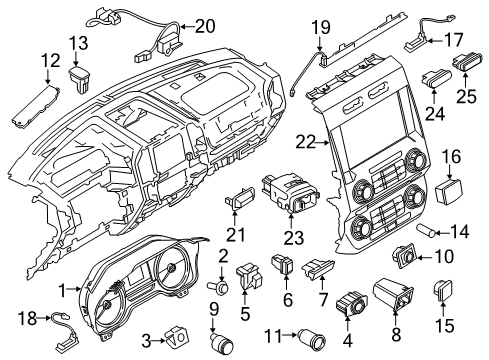 2020 Ford F-150 Switch Assembly Diagram for HL3Z-14B166-AD