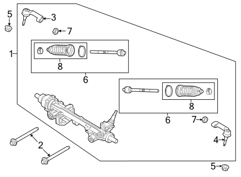 2022 Ford F-150 Lightning Tie Rod Kit Diagram for RL3Z-3280-D